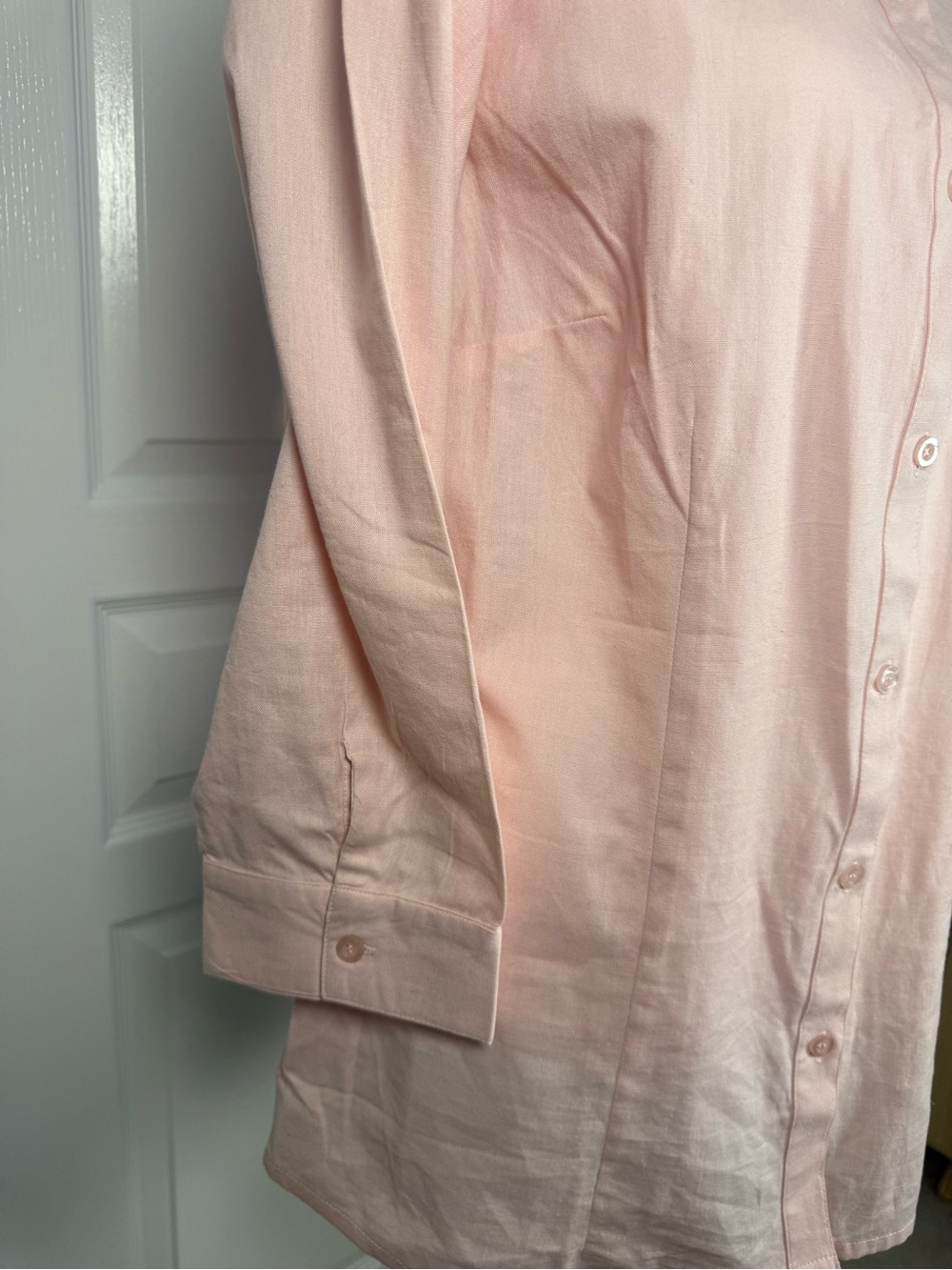 Chadwicks Light Pink Button-Front Women's Shirt size 12 (044) - Picture 3 of 7